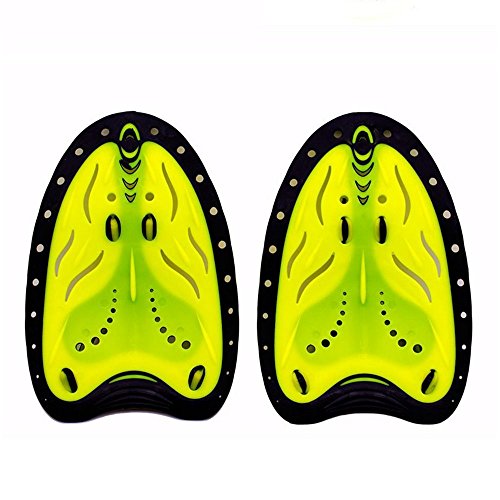 IFLYING Hand Paddles Swimming Training Paddles for Professional Swimmer and Swimming Beginner (Yellow, L)