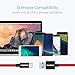 ivoler USB C Cable (USB 3.0), [4 Pack:3FT 6FTx2 10FT] Fast Charging Braided Nylon USB-A to USB C Type C Charger Cables Cord for Samsung Galaxy S10 S10e Note 10 9 S9 S8 Plus Switch (Black Red)
