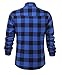 OLRAIN Men's Classic Plaids Long Sleeved Casual Shirts