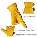 Kim Yuan Leather Work Gloves Perfect for Gardening/Cutting/Construction/Motorcycle, Men & Women 1 Pair (Large)