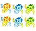Zooawa [6 Pcs] Baby Bath Toy, Swimming Floating Turtle Bathtub Wind-up Toddler Toys Summer Pool Water Bath Fun Time Cute Sets,Eco-Friendly Material, 3 Colors - Blue, Orange, Green