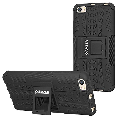 AMZER Impact Resistant Hybrid Warrior Case with Kickstand Skin for Xiaomi Mi 5 - Black