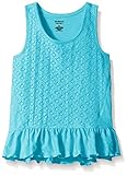 French Toast Girls' Lace Front Tank with Ruffle Bottom