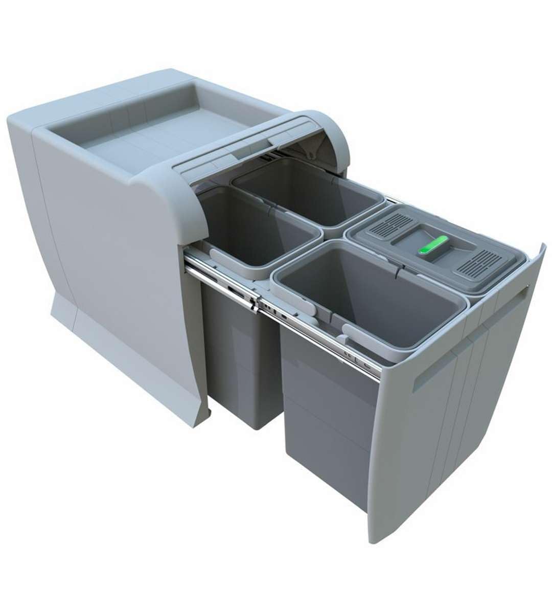 ELLETIPI PTA 4045C Pull-Out Differentiated Waste Bin for Base Unit