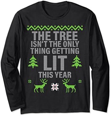 Unisex Tree Isn't The Only Thing Getting Lit This Year Ugly XMAS 2XL Black
