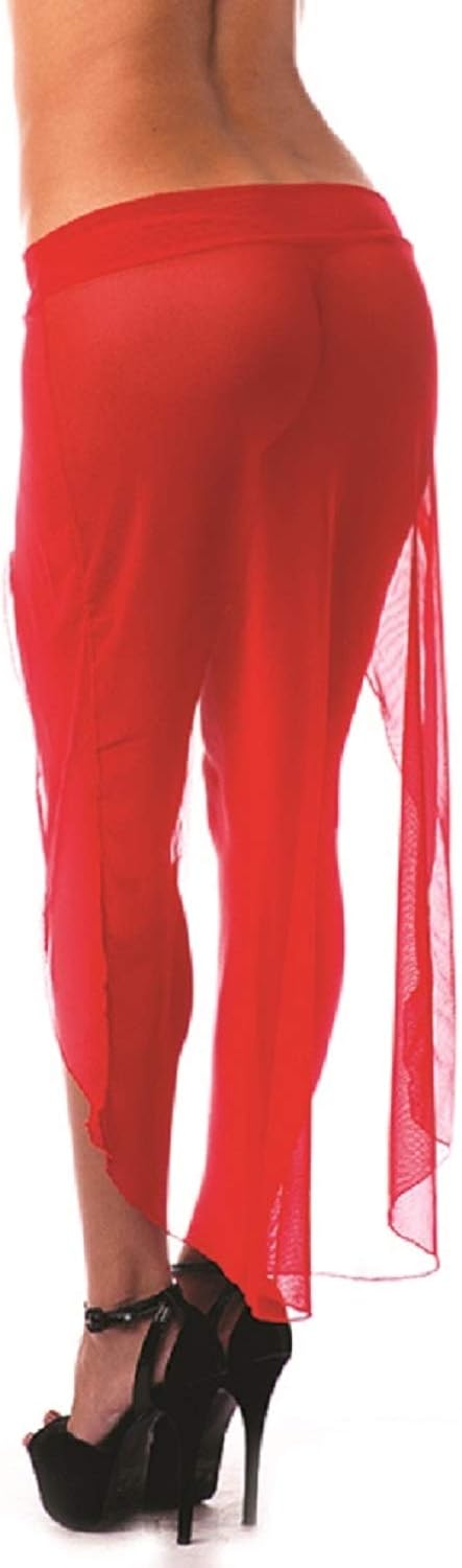 BODYZONE Women's High Low Mesh Skirt, White, One Size: Clothing