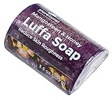 Puretural Luffa Soap Bar Exfoliant to Clean Dark Spots Dirt Body Scrub Soap for Skin Whitening with Natural Mangosteen and Honey Original