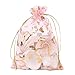 PH PandaHall 5x7 Inches Heart Organza Bags 100pcs Pink Gift Bags Jewelry Pouch Bags Mesh Drawstring Pouches Wedding Favors Bag Gift Bags for Mother's Day Festival Christmas