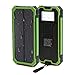 X-DRAGON Solar Charger Power Bank 15000mAh Dual USB Portable Solar Battery Charger for iPhone 7 7s 6 Plus 5S 5C 5 4S, iPod, Samsung Galaxy S6 S6 Edge, Gopro Camera, GPS and More-Green