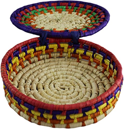 Handwoven-Palm-Tortilla-Basket-Keeper-Warmer-Made-in-Mexico-Small-Purple