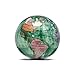 Gemstone Globe Paperweight with Opalite Ocean Color: Peridot Green, Size: 3