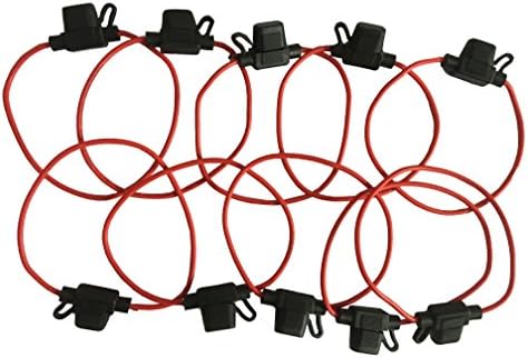 KOLACEN Automotive Car Truck in-line 16 Gauge Fuse Holder for Mini Blade Type Fuse (Pack of 10)