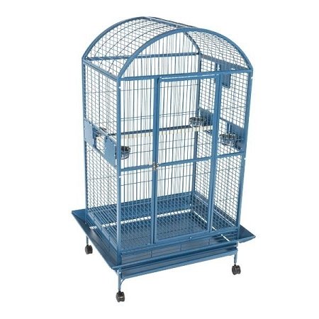 A&E Cage 9004030 White Dome Top Bird Cage with 1″ Bar Spacing, 40″ x 30″