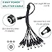 Gonine 12V 5A Security Camera CCTV Power Supply Adapter with 8-Way Power Splitter, AC 100-240V to DC 12 Volt 5A 4A 3.5A 3A 2.5A 2A Lorex, Night Owl, Swann, Annke, Q-See Camera System Cables.