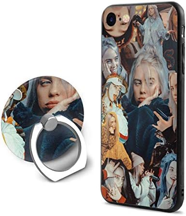 Billie-Eilish Soft Rubber 360° Rotation Ring with Phone Case for iPhone 7 / iPhone 8
