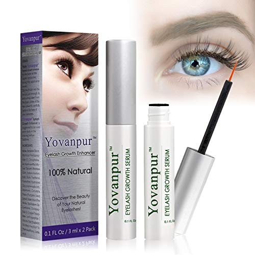 Eyelash Growth Enhancer, Yovanpur Lavish Lash Eyelash And Eyebrows Growth Enhancing Booster Serum Thickener, With Biotin Natural Growth Peptides To Grow Longer, Thicker Vegan Lashes and Eyebrows, FDA - Thumbnail 7