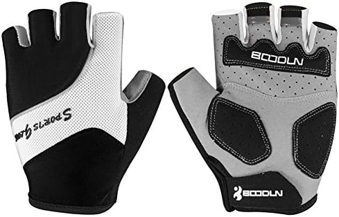 Cool Half-Finger Specialized Knit Gloves Durable For Road Bike Race BMX Enduro Cycling Motorbike Adventure Weightlifting Street Bike Photography Equestrian Powerlifting Mtb Outdoor (Black, L)