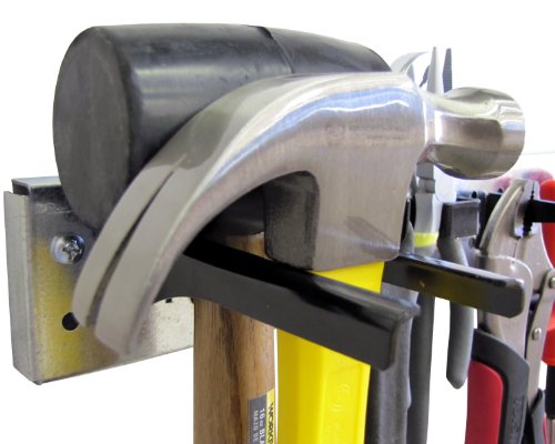 Wall Control Black Metal Pegboard Hook for Tool Board - 1-1/4in Handle, 4in Deep, 35lbs Capacity