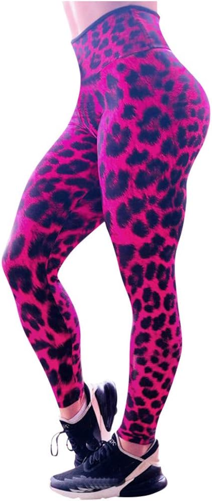 YunZyun Womens High Waist Leggings Yoga Pants, Tummy Control Running 4-Way Stretch Training Workout Legging for Women