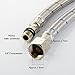 Faucet Connector, Angle Simple Braided Stainless Steel Supply Hose 3/8-Inch Female Compression Thread x M10 Male Connector, 24-Inch Long x 2 Pcs (1 Pair) HI1