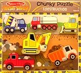 Toy 7 Pack MELISSA & DOUG CONSTRUCTION CHUNKY PUZZLE Book