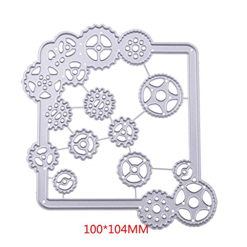 Yeahii Gear Cutting Dies Stencil for DIY Scrapbooking Embossing Album Paper Card Crafts