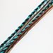 Feather Hair Extension – Turquoise, Brown, and Grizzly Feathers, All Bonded Together at the Tip, Ranging From 7 to 10 Inches in Length, With a Total of 5 Feathers