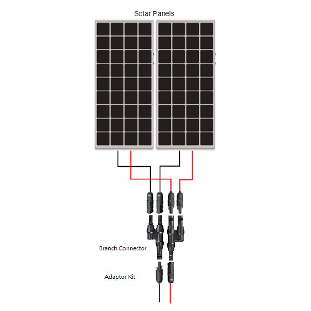 Renogy MC4 Male/Female Branch Connectors Solar MC4 Connectors T