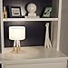 Light Accents Natural Wooden Table Lamp (White)