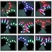 Led Gloves, DUZCLI Flashing Finger Light Up Gloves - Kids and Adult Size with Extra Batteries - for Rave, Halloween, Party Light show, Concerts, Disco, Party Favors (Half-Adult)