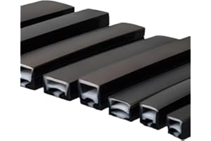 Black Silicone Tube for LED Neon Light - Flexible Recessed Diffuser Channel, Waterproof for PCB 8/10/15mm, 1/2/3/4/5M Length 