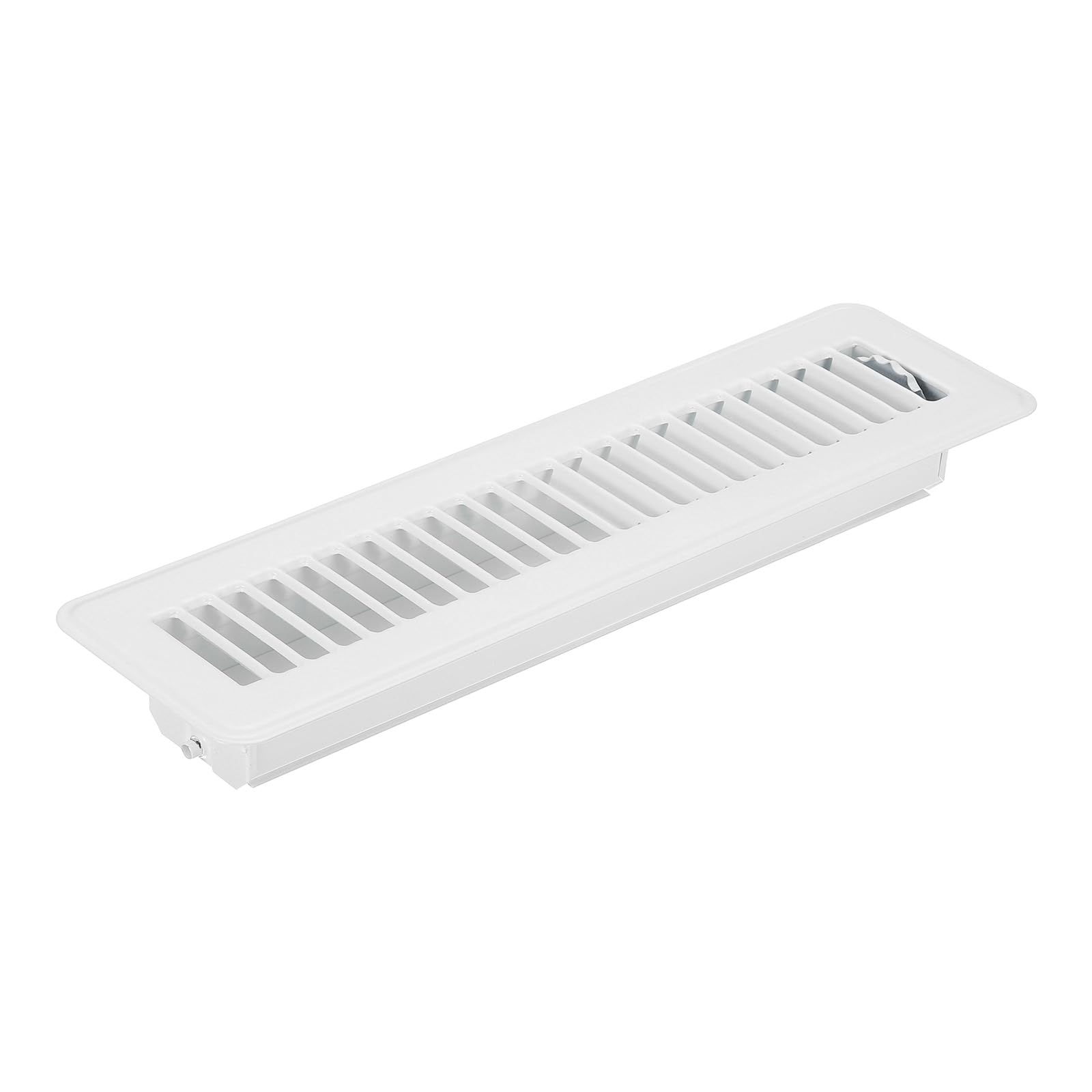 PATIKIL 12 x 2 Inch Floor Register, 1pcs Heavy Duty Air Vent Cover Steel Adjustable Decor Vents Easy Adjust Floor Grates for Sidewall Home Office, White