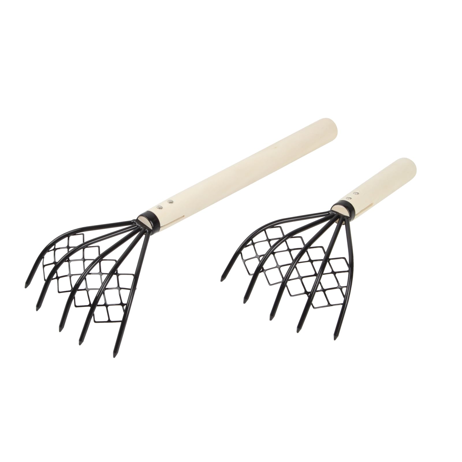 Photo 1 of KVMORZE 2 Pcs Claw Rake Hand Rake Clamming Claws, Clam Rake with Mesh Net, Clam Scraper Tool for Beach Clam Scraper, Oyster Shell Digging Tool for Beach Gardening, Dig Seafood Accessories