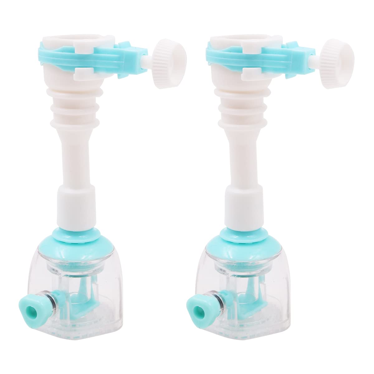 WANGCL 2PCS Adjustable Faucet Extender 12.5cm Blue Tap Extender For Kitchen Sink with Rotatable 2 Types Of Water Discharge Fits Round Spouts 15-23mm In Diameter