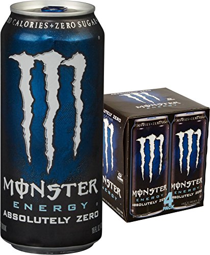 Monster Energy, Absolutely Zero, 16 fl oz, 4 Pack