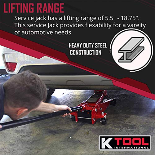 3 Ton Floor Jack Compact Service Jack Wide Lifting Range Jacks Cars and