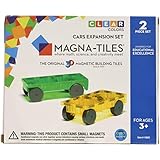 Magna-Tiles 2-Piece Car Expansion Set – The Original, Award-Winning Magnetic Building Tiles – Creativity and Educational – STEM Approved