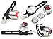 LED Lights For Bikes - Free Helmet Light - Quick Release Mounts - Best Flashing Front and Back Tail Bike Light Set - Safest Super Bright Headlight Torch and Rear Cycling Kit for All Bicycles