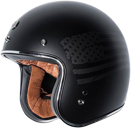 TORC T50 Route 66 3/4 Helmet with 'Lucky 13 Bullhead