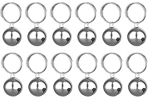 SKYPIA 3 Pack Pet Bells for Dog Cat Collar Charm Pet Pendant Accessories Stainless Steel Anti-Lost Training Bells for Collars Pet Pendant Accessories 1/2-Inch Silver