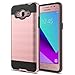 Hasting VENDG530ALMTRP-RGBlk Grand Prime Case, Drop Protection, Impact Resistant, Dustproof Dual Layer, Armor Hybrid Steel Style Protective Case for Samsung Galaxy Grand Prime (G530) - Rose Gold