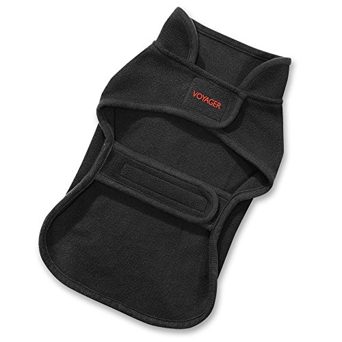 Best Pet Supplies 251-BK-XL Voyager Windproof Fleece Pet Jacket, X-Large, Black