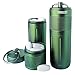 MEECN Two Layer Large Pill Organizer, Aluminum Container, Waterproof, can Store Pills Anything Sizes, Vitamins, Cod Liver Oil, Supplements and Medication, Rv Products, Size:1.6 x 1.6 x 4.4 in (Green)
