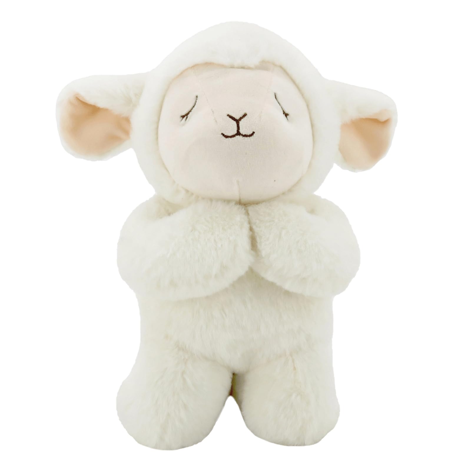 Linzy Plush 10" "Now I Lay ME Down to Sleep… Prayer Lamb Plush Toys, Stuffed Animal, for Baby Boy Or Baby Girl