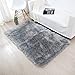 OJIA Deluxe Soft Fuzzy Fur Rugs Faux Sheepskin Shaggy Area Rugs Fluffy Modern Kids Carpet for Living Room Bedroom Sofa Bedside Decor(4 x 6ft, Grey)