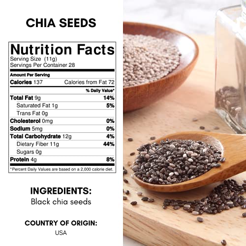 Amrita Foods Chia Seeds, 2 lb, Top 9 Allergy Free, GlutenFree, Dairy