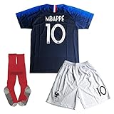 GLL SPORT New 2018#10 MBAPPE Home Yellow Kids Soccer Football Jersey Shorts Socks Youth Sports Kit (9-10 Years)