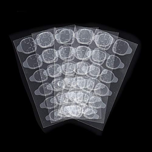 AORAEM Double Sided Nail Glue Sticker Adhesive Transparent Flexible Fake Nail Tips Adhesive Tabs Nail Glue 50 Sheets (1200pcs) - Thumbnail 5