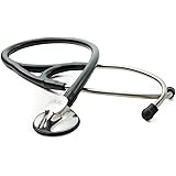 ADC Adscope 600 Platinum Series Cardiology Stethoscope with Tunable AFD Technology, Lifetime Warranty, Black