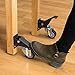 Heavy Duty Retractable Workbench Casters | Durable All Steel Electrocoating Finish | Anti-Slip Foot Pedal | 4 Pack (400lbs) | Locking Worktable Caster Wheels Kit | 360 Swivel Casters
